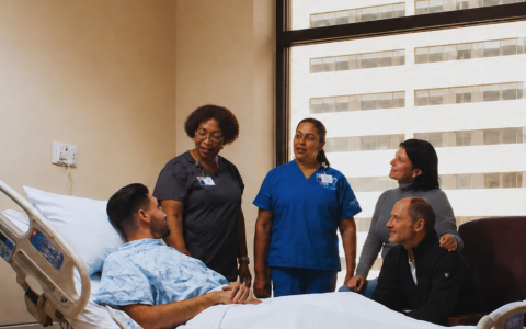 Patient recieving care in Texas
